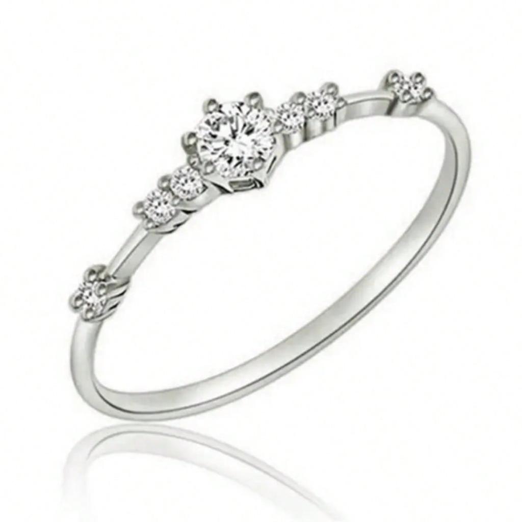High-end Women's Ring Zircon Ring Delicate Japanese Ring