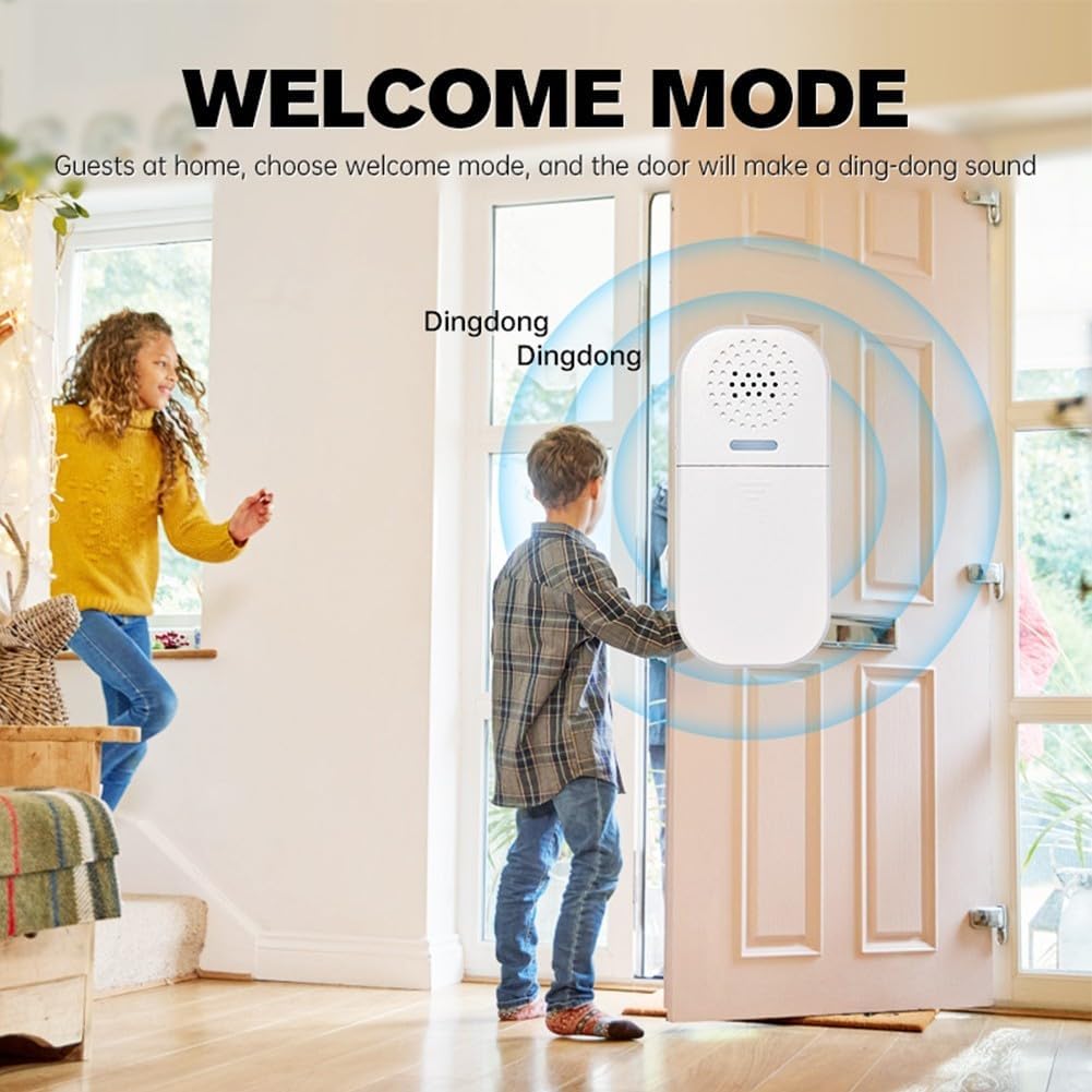 Système d'alarme de porte sans fil de 130 dB avec volume réglable et télécommande pratique