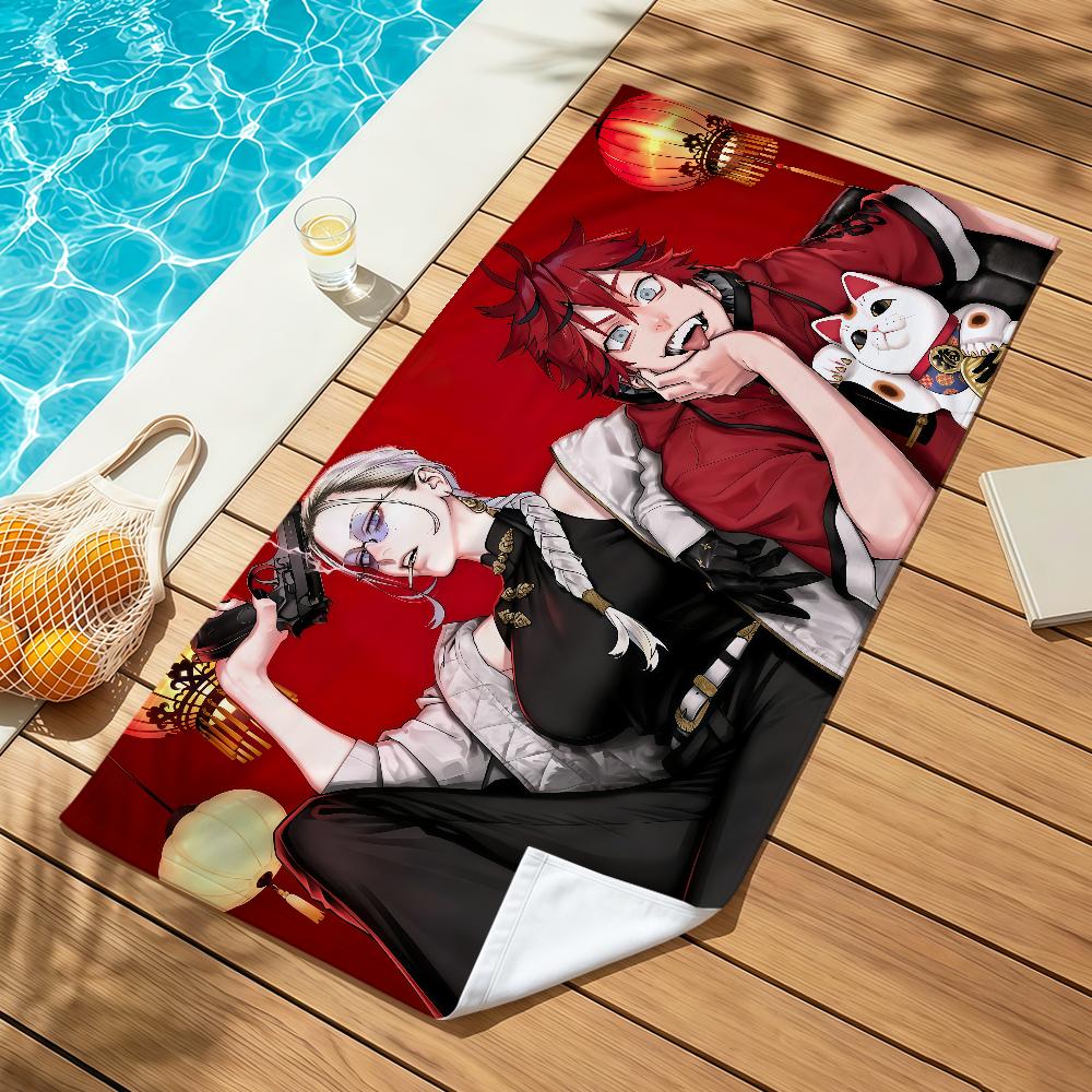 COOL Manga Comic G-Gokurakugai Towel Soft Dry Beach Towels Trip Towel Swim Summer Holiday Vacation Bathing Pool Camp Gift