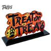 Pumpkin Castle Ghost Decor Halloween Wooden Tabletop Ornaments, Freestanding Solid Wood Letter Signs, Decorative Table Centerpiece Festive Holiday