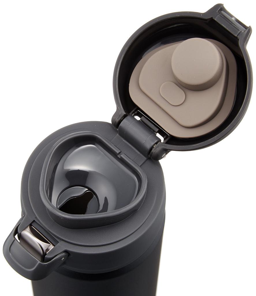 Orgo Stainless Steel One-Touch Mug Bottle, 600ml, Navy Black, MBS-600-NB