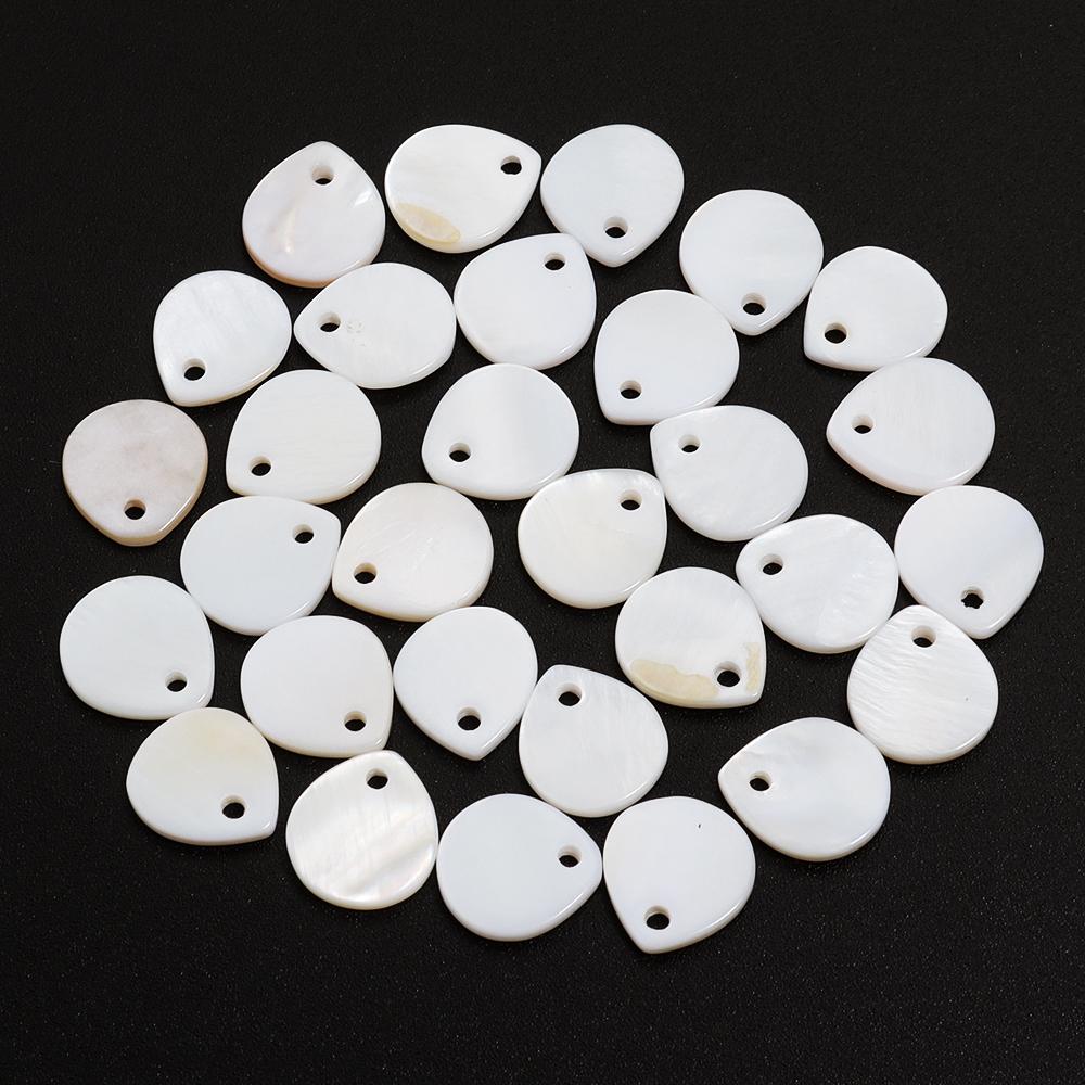 5-30pcs/lot White Shell Charms Water Droplet Shape Natural Shell Pendants For Jewelry Making DIY Necklace Earrings Accessories
