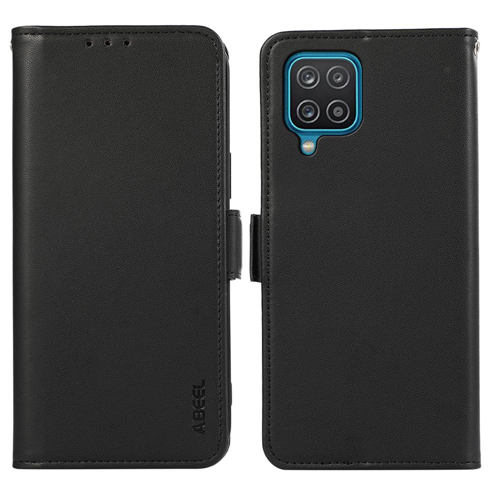 

ABEEL For Samsung Galaxy A12 Case Wallet Leather Protective Phone Cover RFID Blocking Black