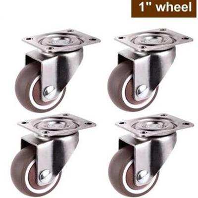 4 mini rotelle per carichi pesanti mini ruote in gomma da 25 mm per mobili girevoli