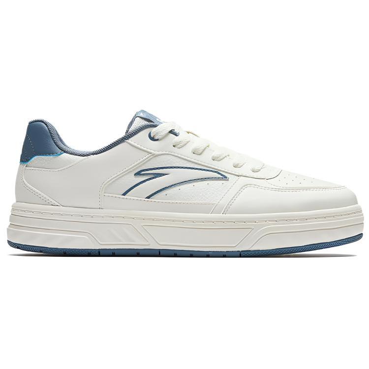 New Anta BaiChuan Wear resistant And Lightweight Low Top Skateboard Shoes Men's Ivory White Rosemary Blue 112538010-1