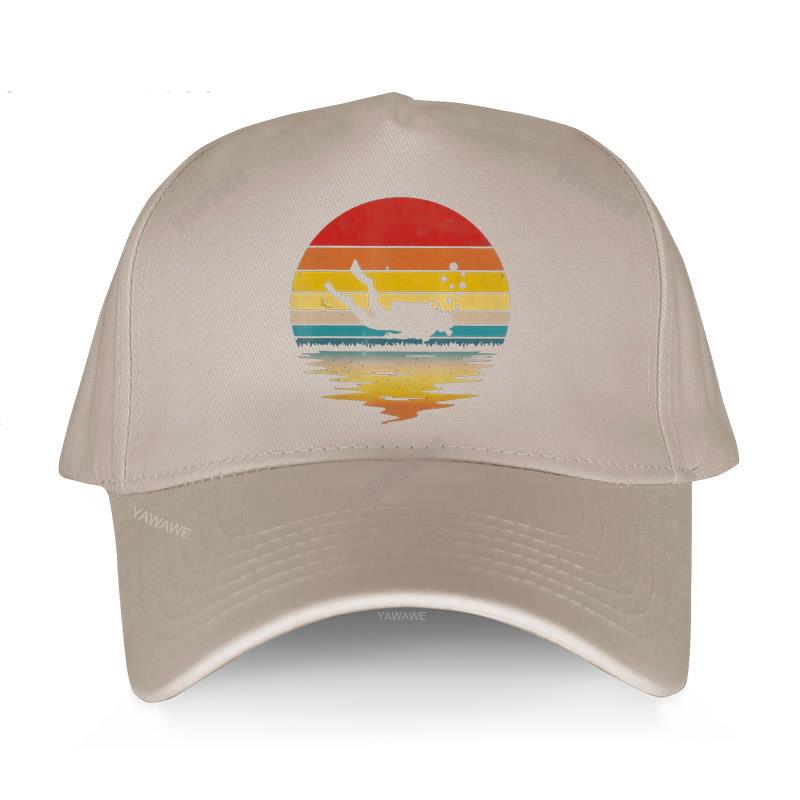 Baseball Cap for Men Hip Hop Harajuku Hats Retro Scuba Diving Cotton 80s Scuba Diver Teens Golf Hat Summer Breathable Caps