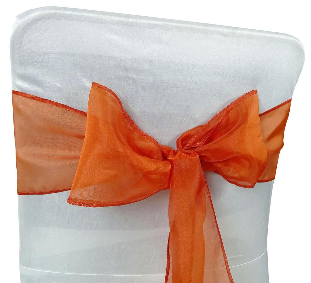 Darling Souvenir Pack Of 25 Organza Chair Sashes Bow Sash For Wedding & Events Supplies Party Decoration Chair Cover Sash - Colors