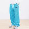 Herren Mode Corduroy Textur Lässig Sportlich Gerade Beine Hosen Elastischer Bund Kordelzug Bequeme Passform Strapazierfähiges Material
