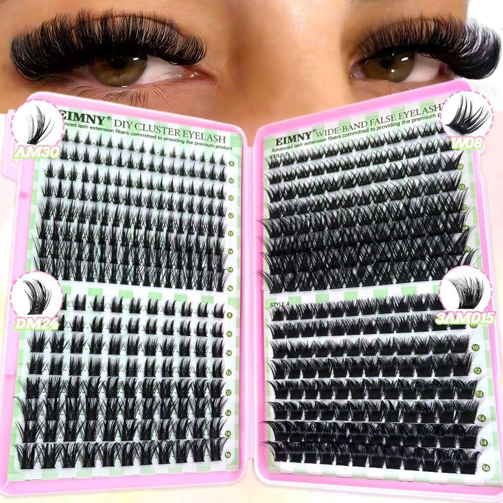 Natural Look 3D Faux Mink Lash 8-16mm Length DIY Lash Extension Kit Makeup Enhancement