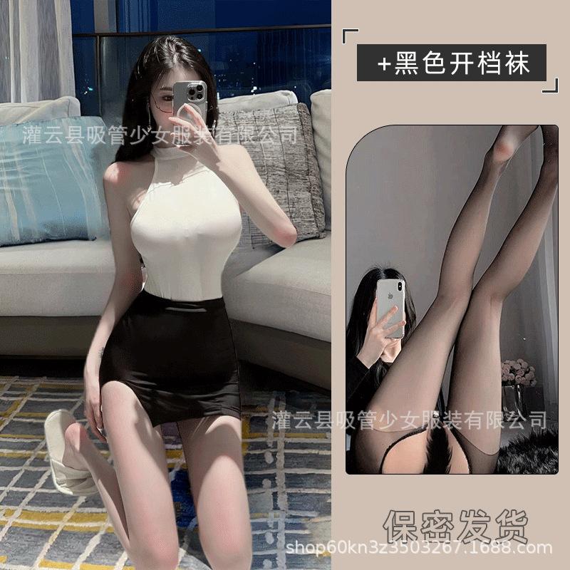 Sexy Underwear, Sexy Neck and Shoulders, Pure Desire Perspective Secretary, Waist and Thin Slits and Buttocks