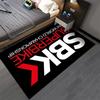"Black Carpet with SBK Superbike Championship Logo and Red Arrow" Suitable for use as an anti-slip for living room bedroom sofas