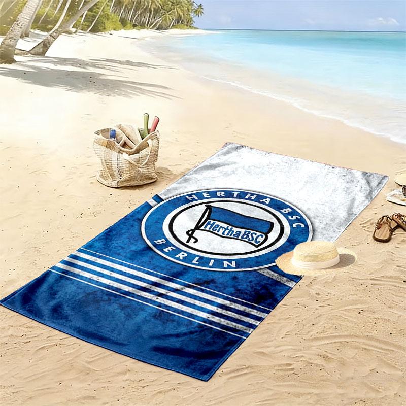 Hertha BSC Print Beach Towel, Large Soft Quick Dry Towel for Beach Camping Swimming