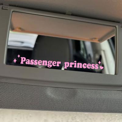 Der Text Autoaufkleber Passagier Prinzessin Innendekoration Rückspiegel Modeaufkleber Kreative Sport PVC Vinyl Aufkleber