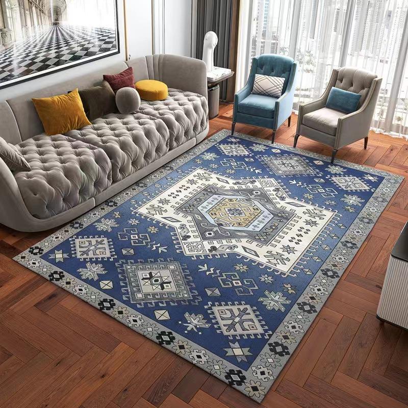 European and American Retro Foldable Living Room and Bedroom Carpet with Thickened Washed Back and Ethnic Style Carpet Beautiful 40X60CM