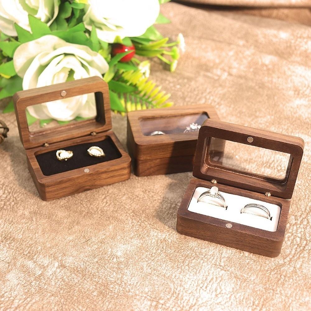 Rectangular Ring Storage Box Retro Lover Ring Display Box New Jewelry Box Love Gift