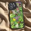 Game P-Plants Z-Zombies Phone Case For IPhone 16 15 14 13 Pro Max 11 12 Plus Leather Silicone Cover