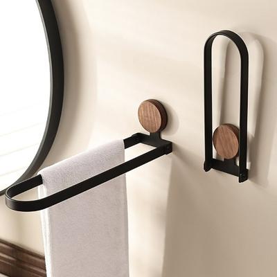 Stainless Steel Bathroom Towel Rack Rustproof Space Saving No Drilling Towel Rack No Drilling Wall Mounted