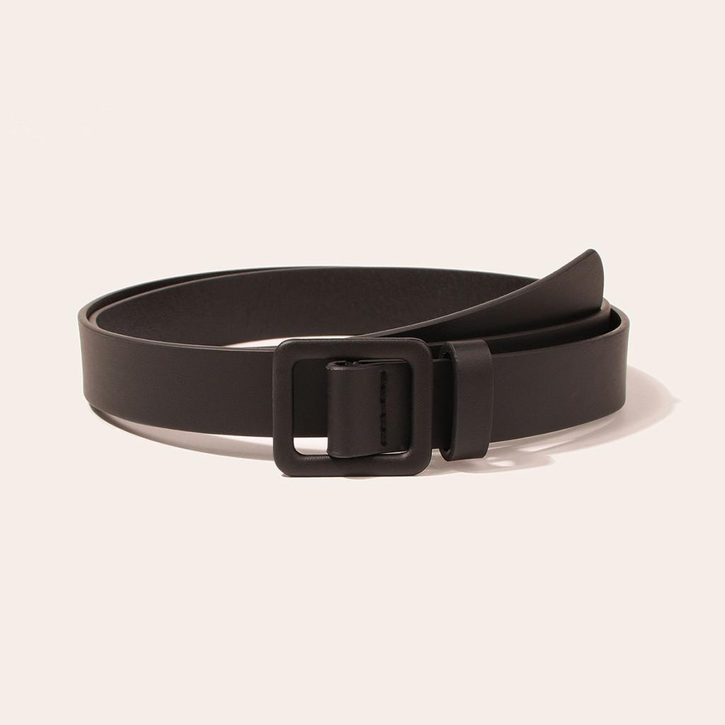 

Женский модный кожаный ремень с пряжкой из ПУ для повседневной носки и офиса чёрный