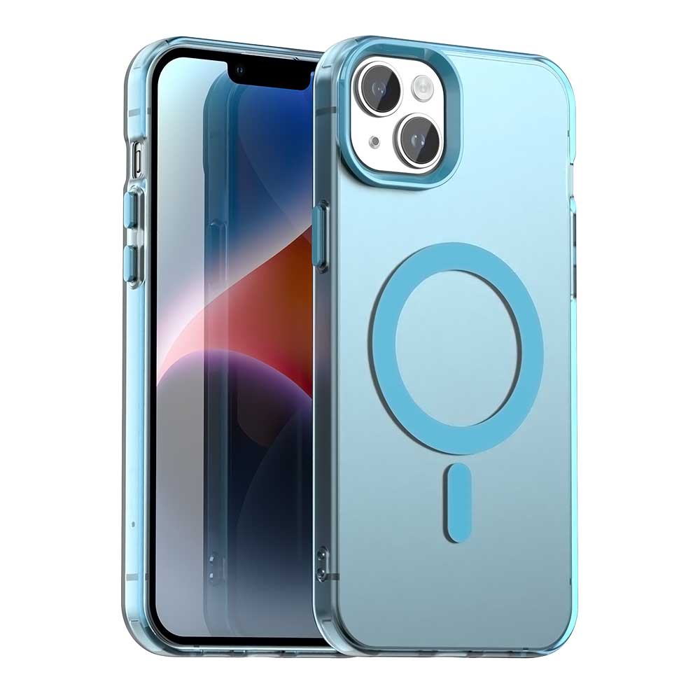 Candy Series For iPhone 15 Case Compatible with MagSafe PC+TPU+PET Anti-Drop Phone Cover