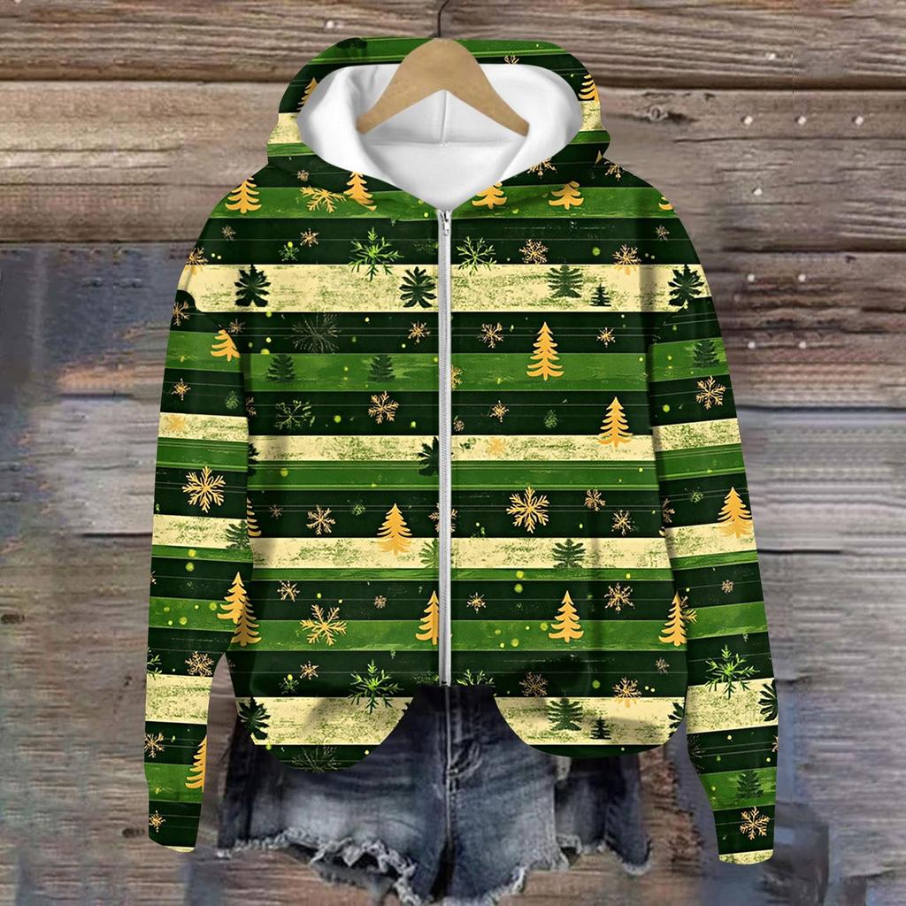 Dámské bundy Kabát s dlouhým rukávem Zapínání na zip Potisk Svrchní oděv Ležérní bundy