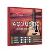 Alice A208SL/L Folk Guitar String Set, .011/.012 Steel Strings for Wooden Guitars
