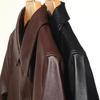 Men's Slim Fit Leather Jacket - New Korean Style, Trendy Parka with Casual Lapel for Middle-Aged Dads