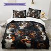 Set Copripiumino Trapuntato con Fantasia Cane di San Bernardo Federa Decorazione per la Casa Regalo (1 * copripiumino + 2 * federa, senza nucleo)