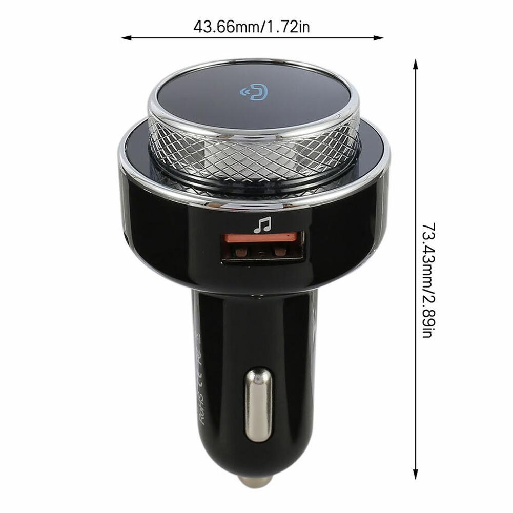 USB Araç Şarj Cihazı Eller Serbest MP3 Çalar Radyo FM Verici Bluetooth Uyumlu 5.0 QC3.0 Araç Müzik Adaptörü Oto Radyo Modülatörü