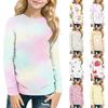 Kids' Long Sleeve Neck Printed T-Shirt Casual Top for Boys and Girls