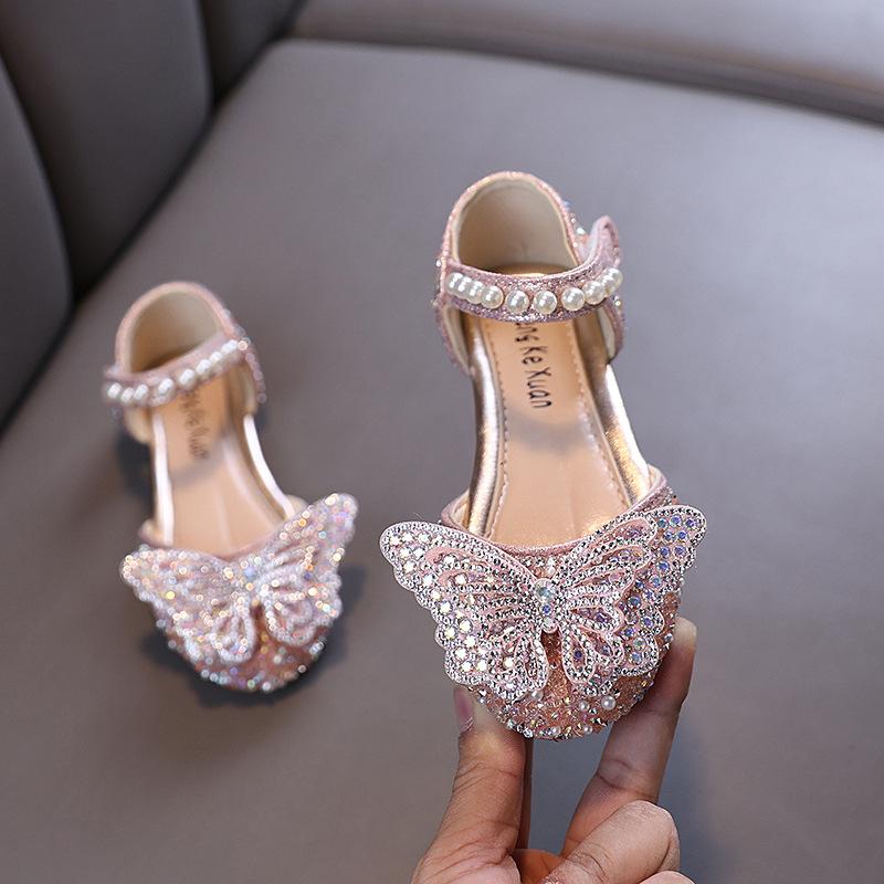 Spring/autumn new style ladylike baby girl children's princess rhinestone single shoes leather shoes dance performance shoes