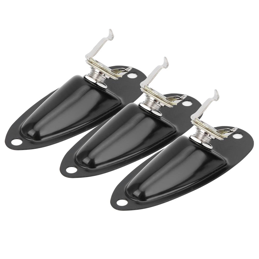 

3 шт. Сплав Разъем для электрогитары Разъем для электробаса для ST Форма корабля Аксессуар Черный