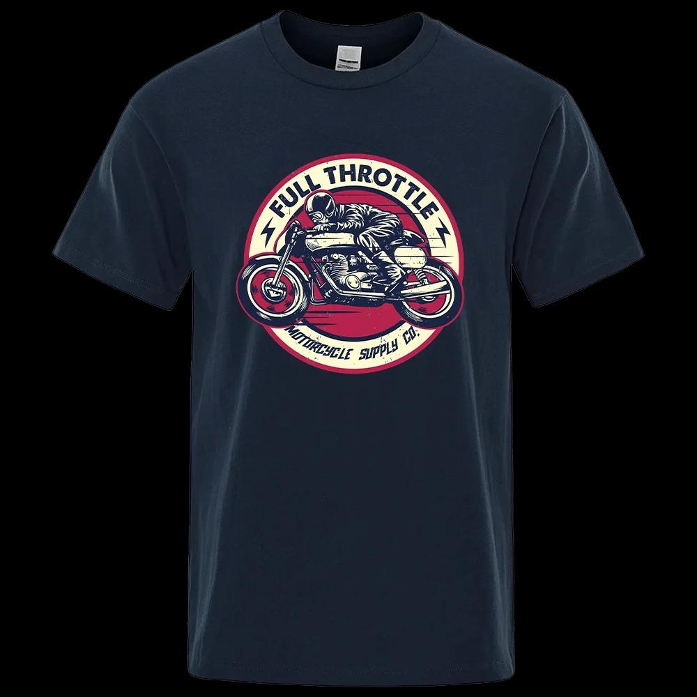 

Футболка с принтом Full Throttle Cafe Racer Rockabilly Biker Новинка в топах и футболках для мужчин Высококачественный костюм для мужчины футболка 4XL