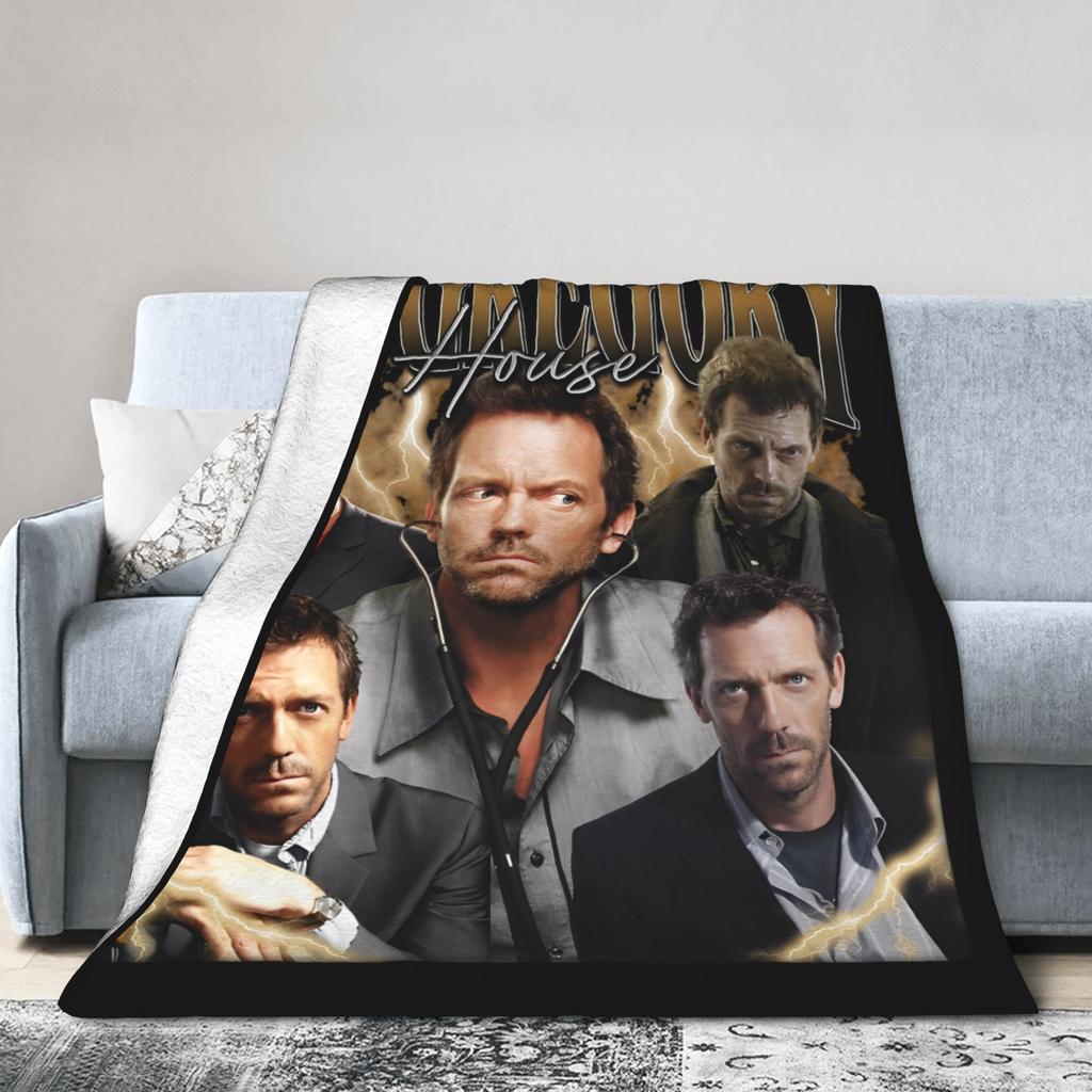 Dr Gregory House MD Blanket Velvet  Winter  Breathable Lightweight Thin Throw Blanket for Bedding Outdoor Rug Piece