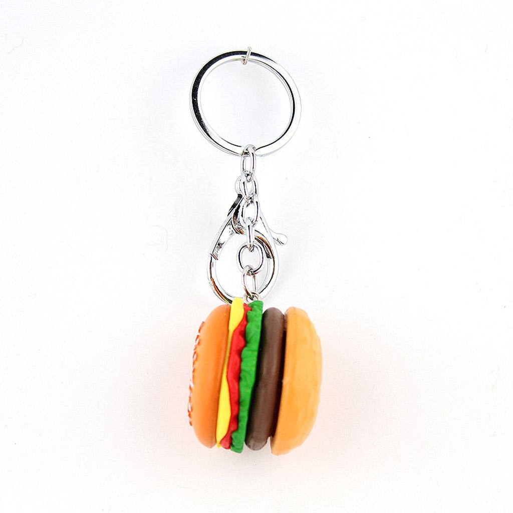 Cheeseburger Pendant for Key Chain Simulation of Food Educational Toys for Child