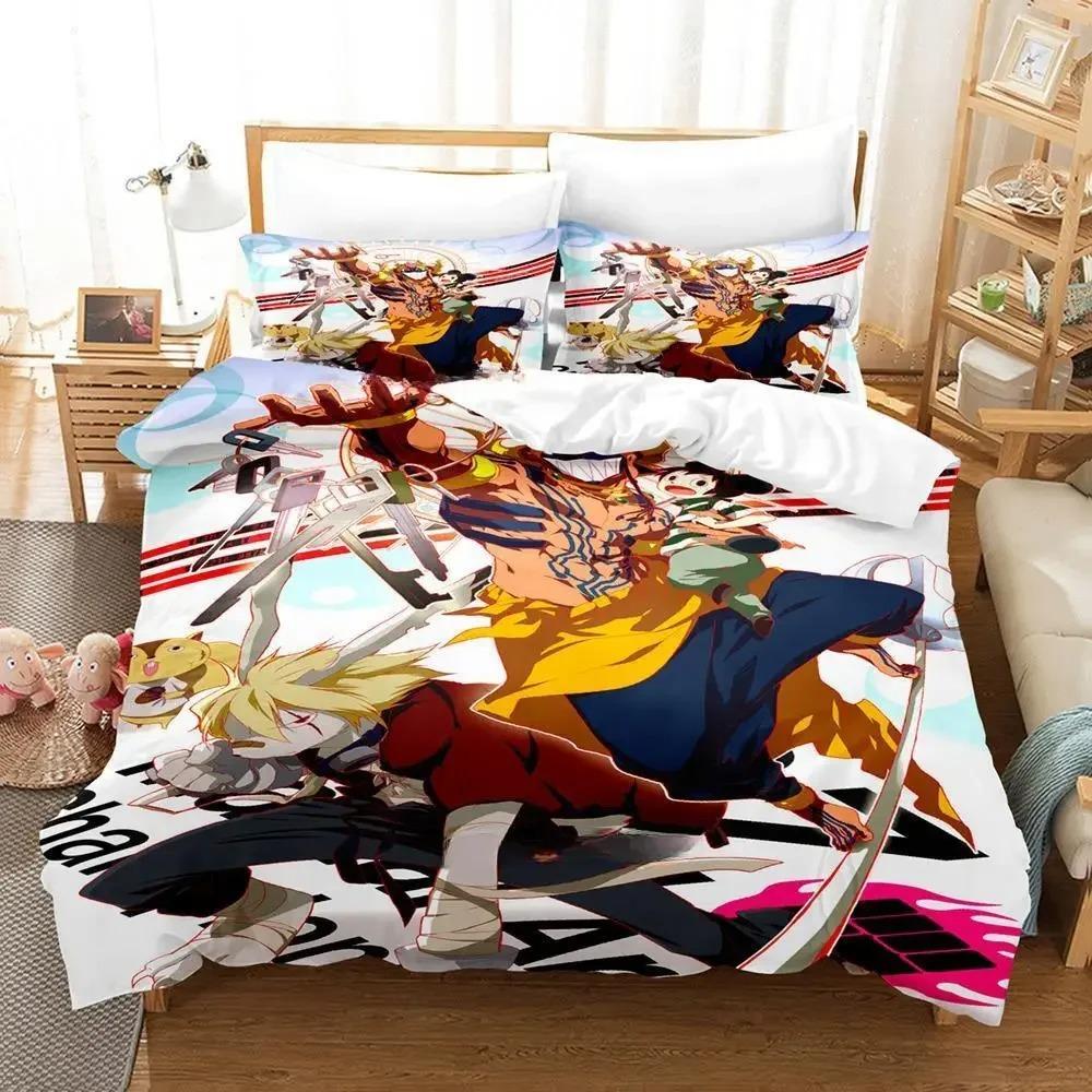Bequemes Anime-Print-Bettwäsche-Set Mit Bettbezug und Kissenbezügen Einzel-Twin-Voll-Queen-King-Größen Für Erwachsene und Kinder