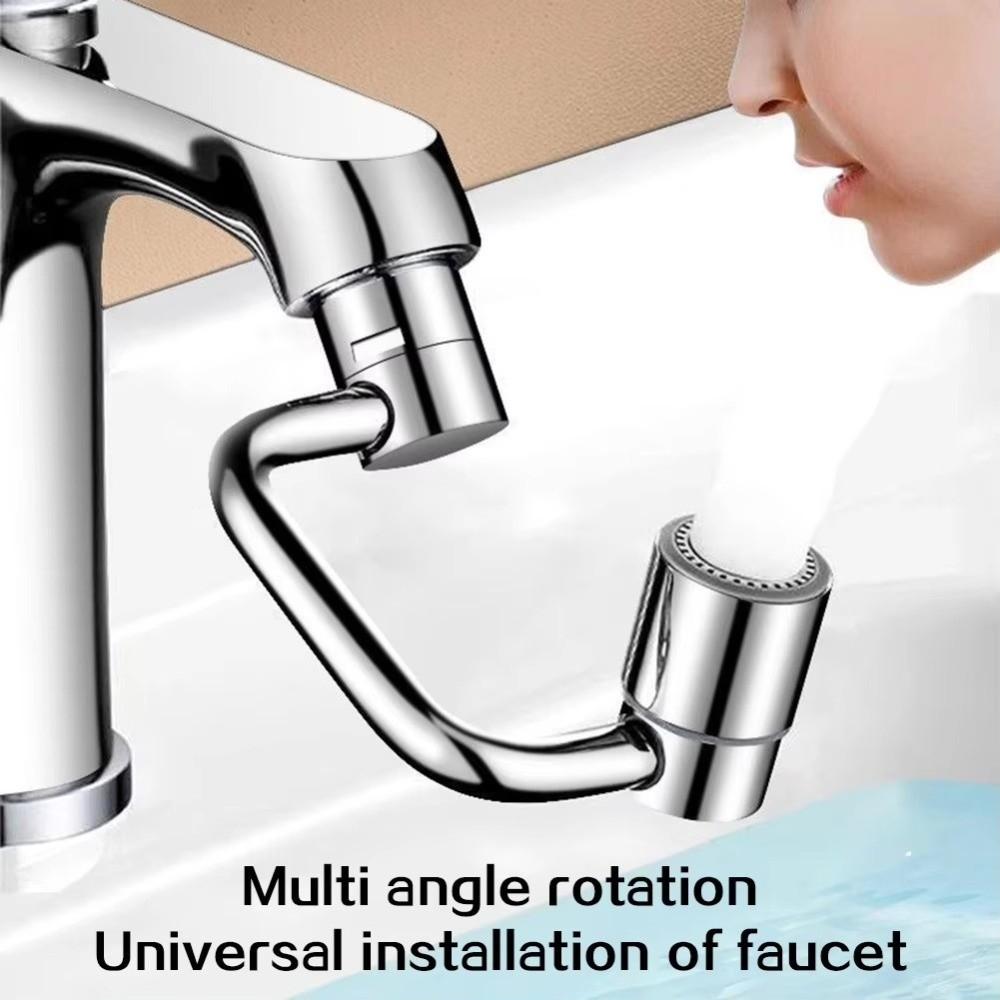 1080° Rotatable Faucet Extender Sprayer Head Stainless Steel 2 Mode Water Faucet Aerator Water Saving Splash Proof