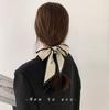 Fashion Printing Silk Hair Scarf for Women Chiffon Long Ribbon Ponytail Ties Headbands