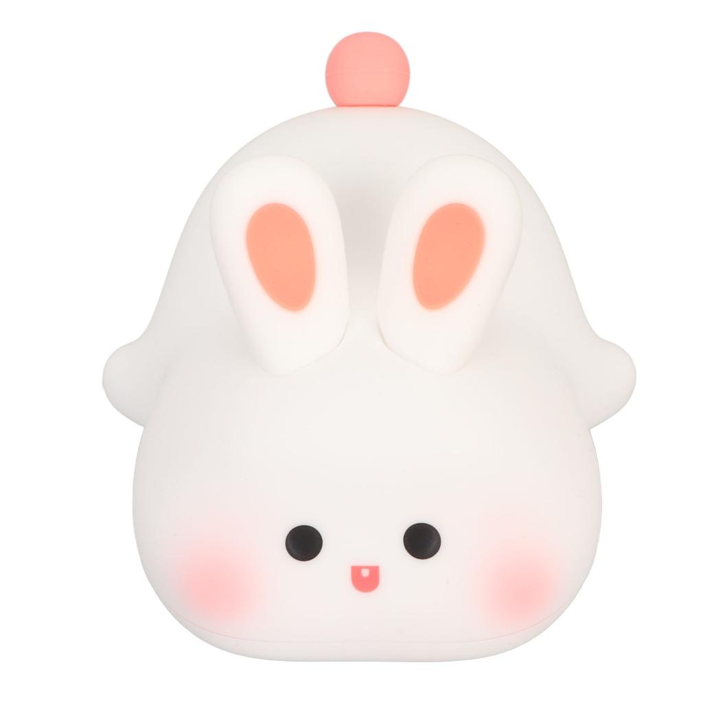 Kawaii Bunny Night Light Soft Silicone Night Light Portable USB Rechargeable Bedside Lamp for Baby