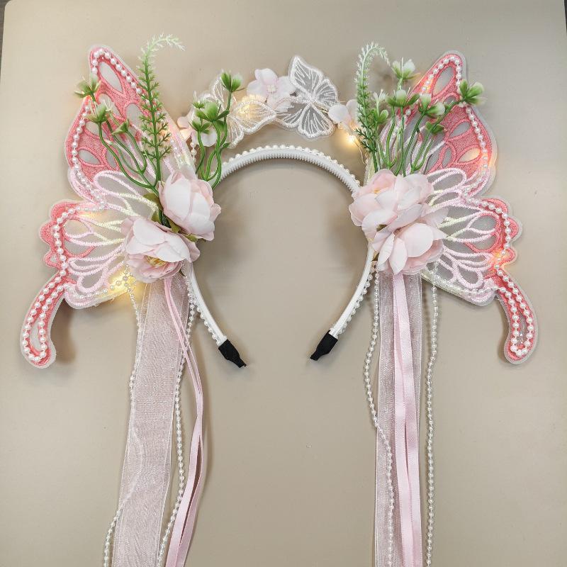 Mid-Autumn Hanfu Fairy Hair Clip - Women's & Children's Ancient Style Floral Tassel, Sweet Accessory for Girls