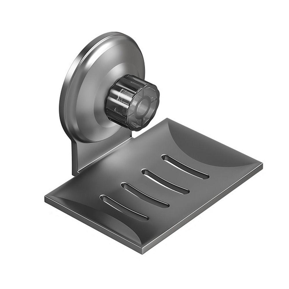 

Wall Mounted Soap Box Suction Cup Soap Container Tray Soap Dish Bathroom Kitchen Sink Organizer чорний