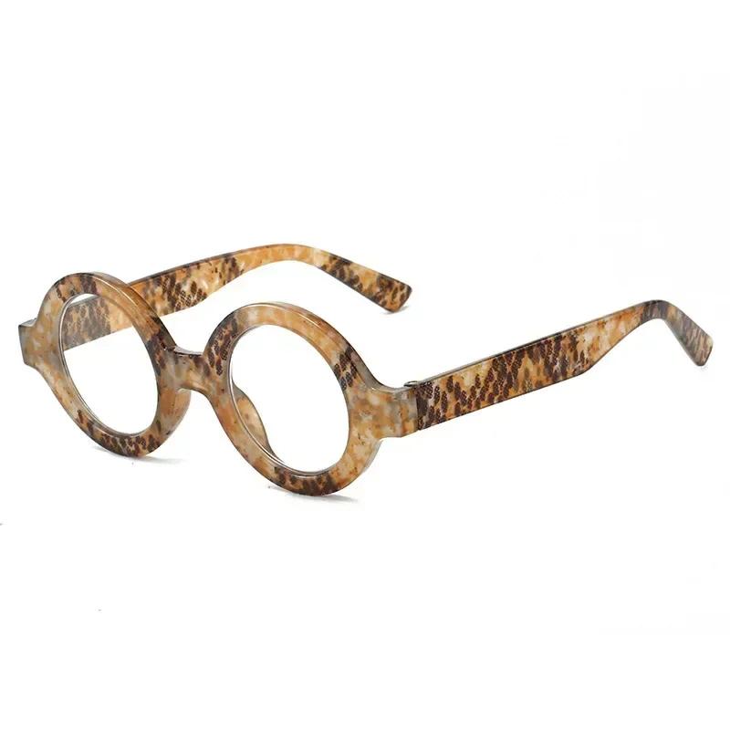 Retro Round Reading Glasses Men Women Fashion Leopard Presbyopia Eyeglasses Plus Diopter Anti-blue Light Eyewear 0+1.0+2.0+4.0