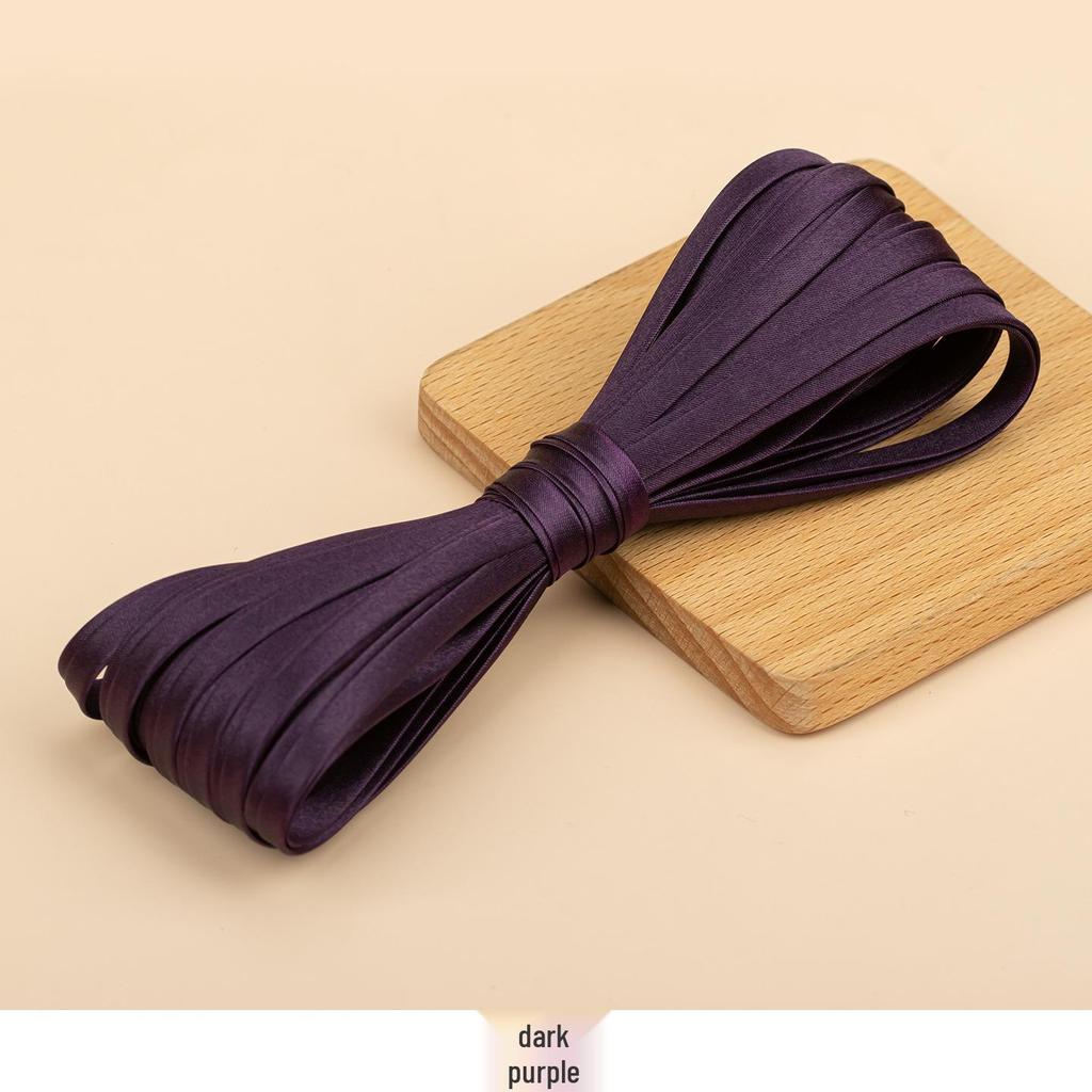 Hengmeihe Satin Cheongsam Paspelband - 0,6 cm Bügelfreie Saumeinfassung für Bekleidungszubehör