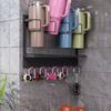 Magnetic Cup Organizer for Kitchen or Living Area Refrigerator Carbon Steel Tumblers Holder Home Storage Solution