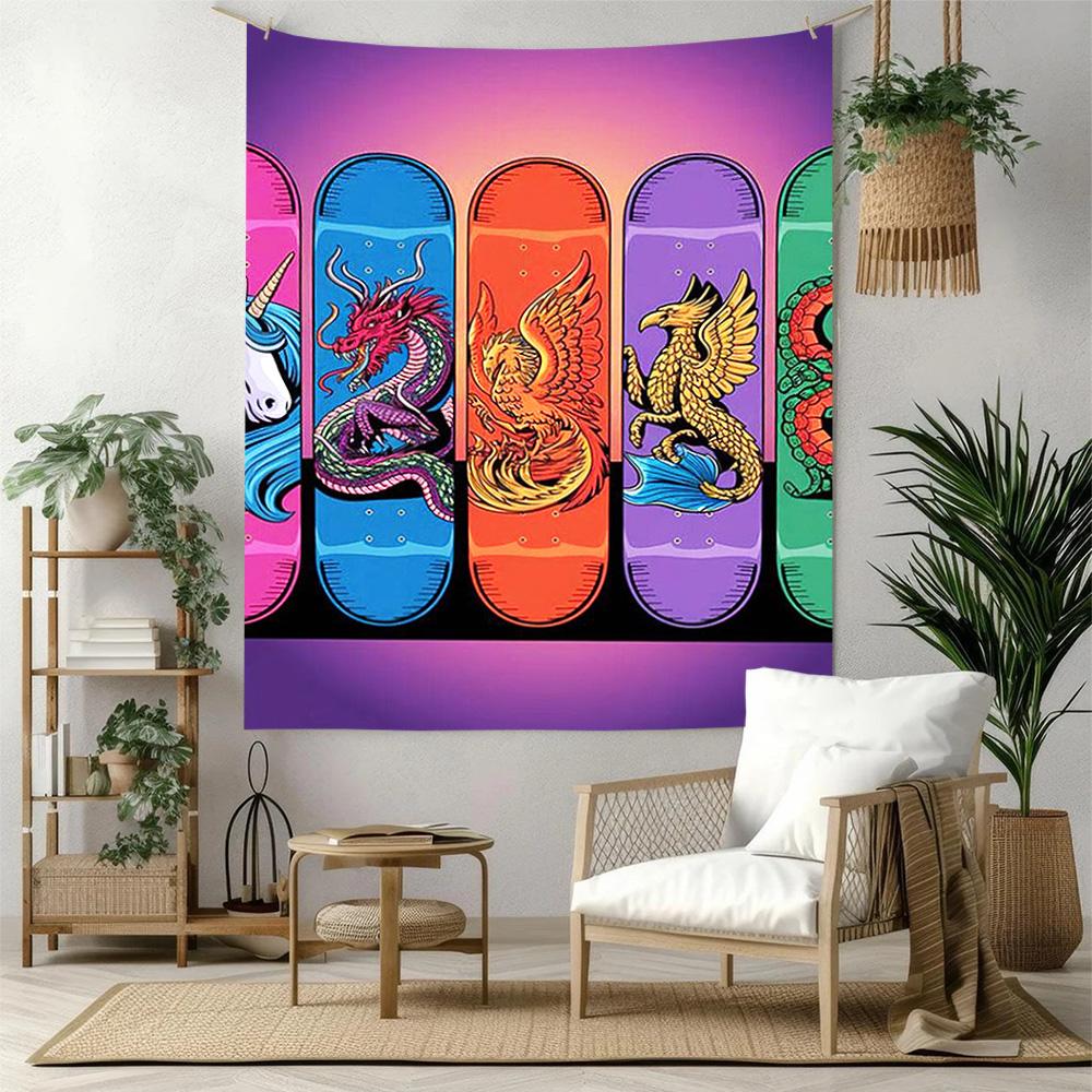 Dragon Wall Decor Tapestry Art For Pet Memorial Birthdaywedding Party Backdrop Family Gift