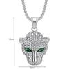 Vintage Stainless Steel Leopard Head Pendant Necklace Gothic Hip Hop Men Party Jewelry Gift