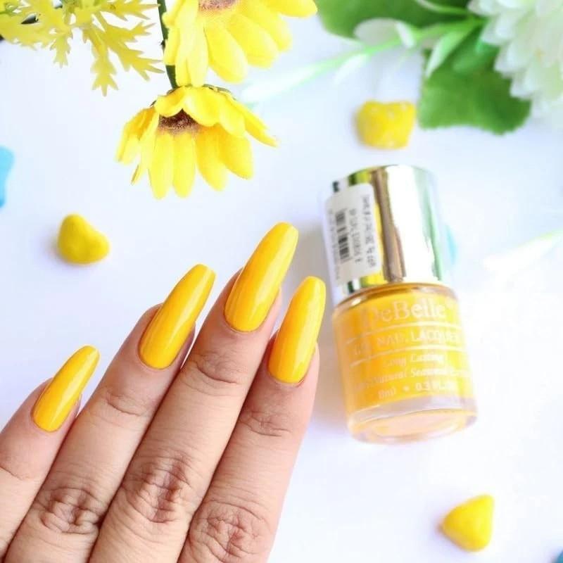 DeBelle Gel Nail Finish Polish Caramelo Yellow(Yellow) - 8Ml