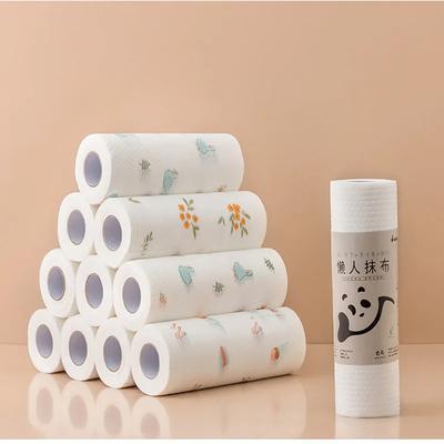 50 piezas/rollos de paño de limpieza de cocina, trapo de fregado, estropajo, paño de cocina desechable sin aceite, trapos de limpieza de tela no tejida