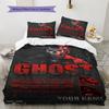 Name Custom Ghost COD Pattern Bedding Set Quilt Cover Pillowcase Home Decor Gift (1 * duvet cover + 2 * pillowcase, without core)