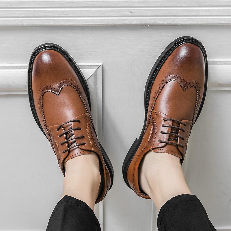 Mode Luxusmarke Lederschuhe Herren Schnürschuhe Oxfords Mode Atmungsaktiv Business Casual Kleider Mokassins Tennisschuhe Herren Designer