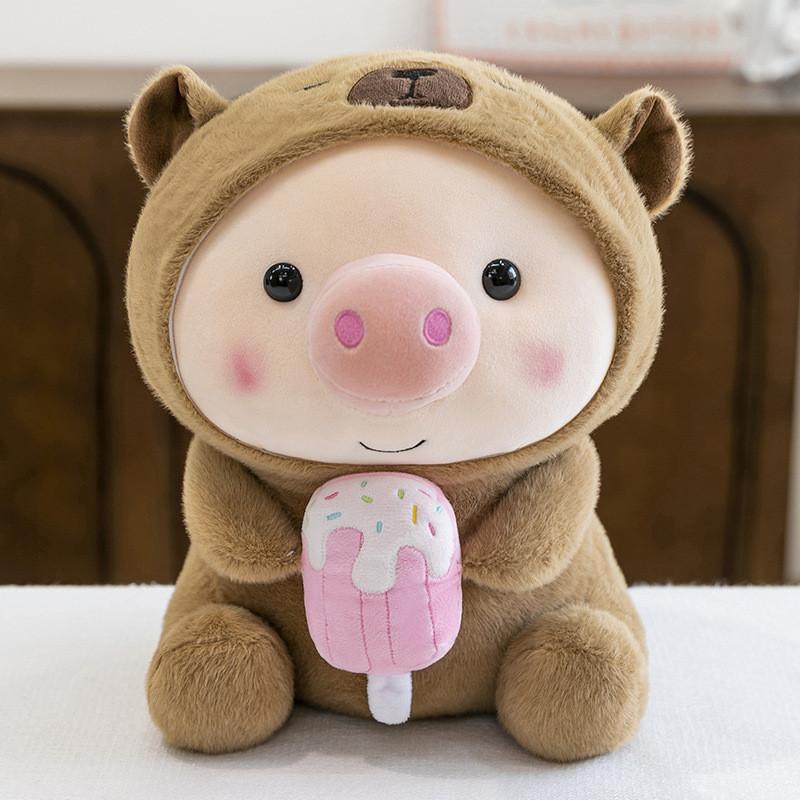 Capybara Transformation Pig Plush Toy Water Crystal Soft For Kids